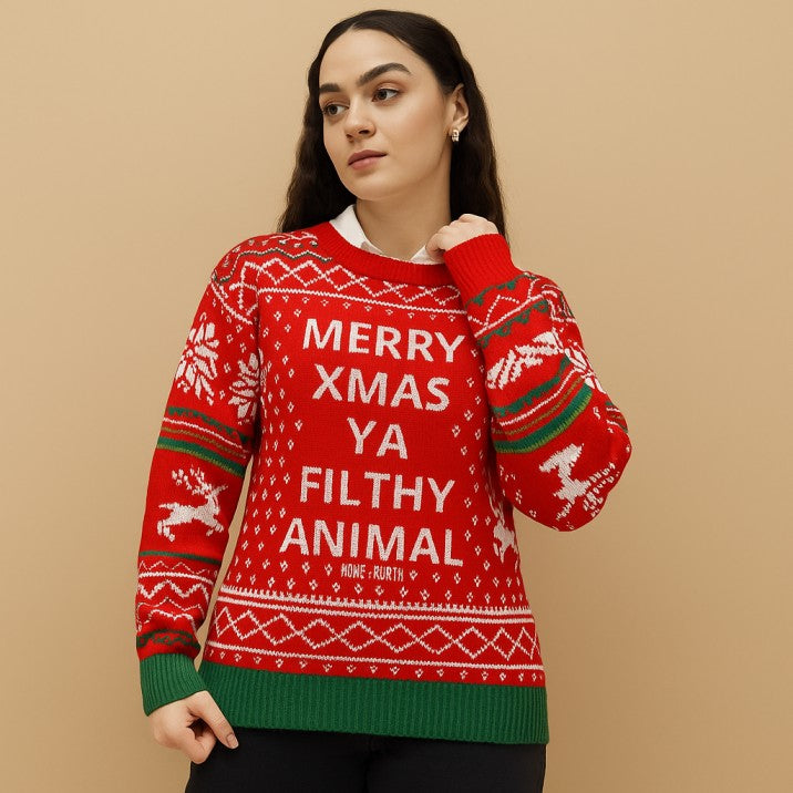 Filthy Animal Unisex Christmas Ugly Sweater1