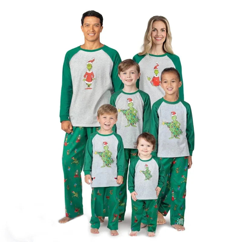 Naughty Grinch Family Matching Christmas Pyjamas – Pajama Village