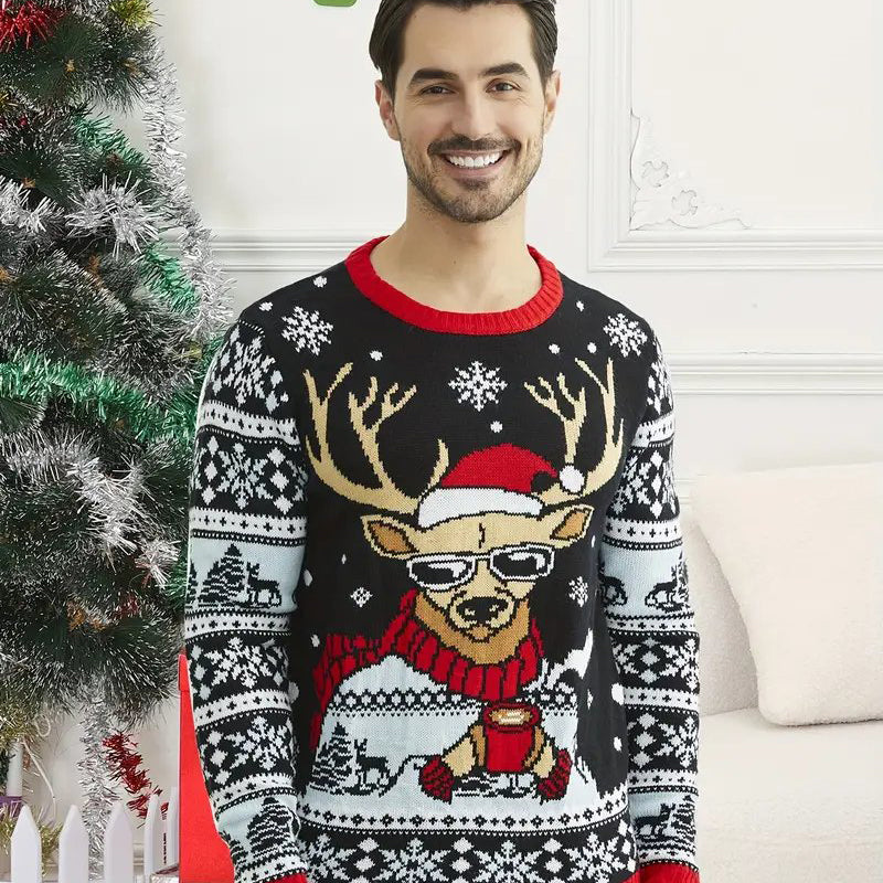 The Cool Reindeer Christmas Ugly Sweater