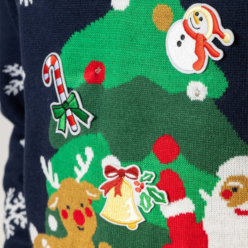 The Christmas Tree With Santa Christmas Ugly Sweater