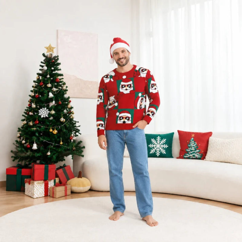 Cute Santa Family Matching Christmas Jumpers