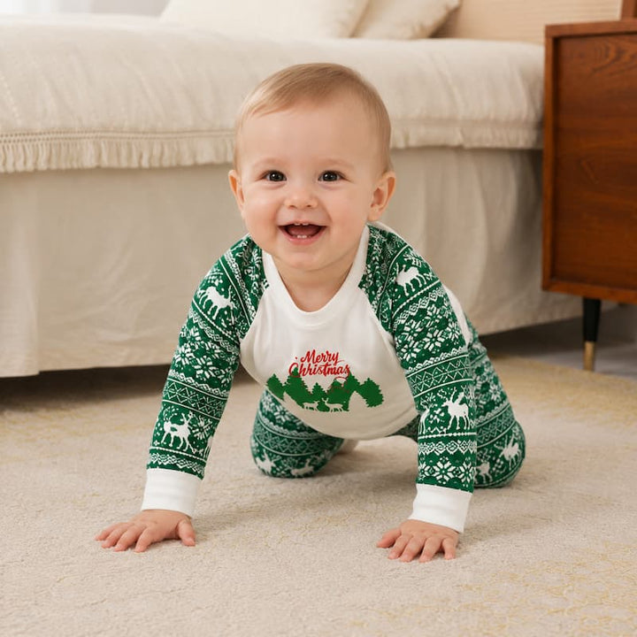 Merry Christmas In The Jungle Christmas Matching Family Pajamas baby