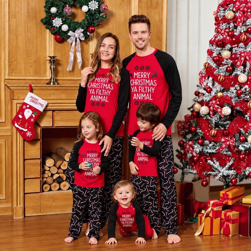 Merry Christmas Ya Filthy Animal Family Matching Christmas Pajamas