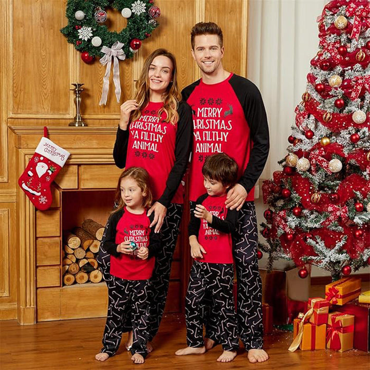 Merry Christmas Ya Filthy Animal Family Matching Christmas Pyjamas