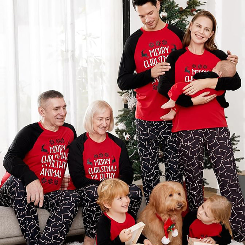 Merry Christmas Ya Filthy Animal Family Matching Christmas Pyjamas