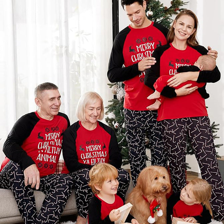 Merry Christmas Ya Filthy Animal Family Matching Christmas Pyjamas