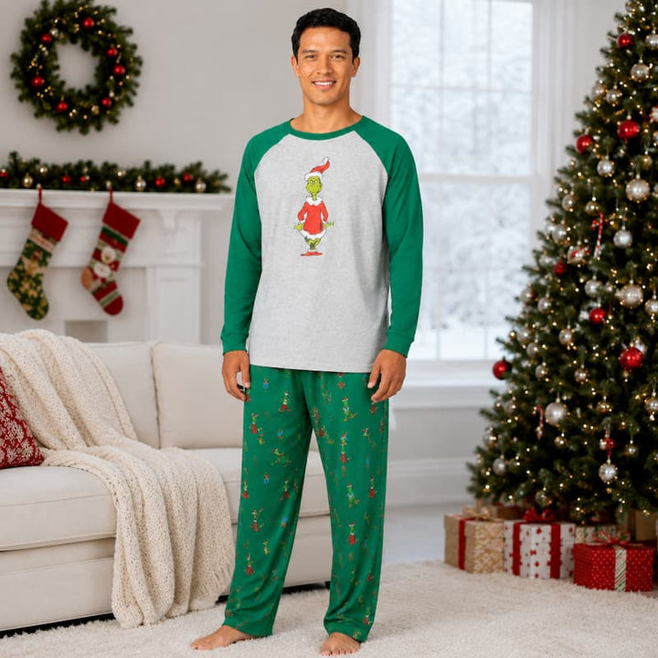 Naughty Grinch Family Matching Christmas Pyjamas