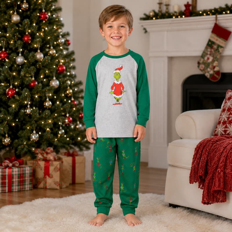 Naughty Grinch Family Matching Christmas Pyjamas