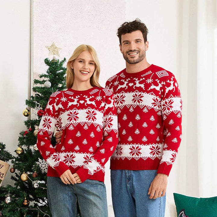 Nordic Snowflake Pattern Christmas Jumper