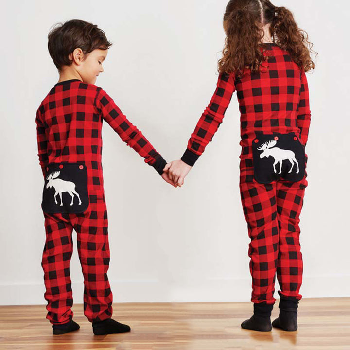 Plaid Moose Family Matching Christmas Pyjamas