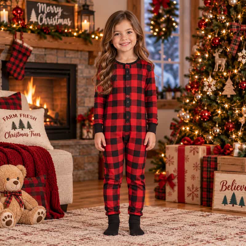 Plaid Moose Family Matching Christmas Pyjamas