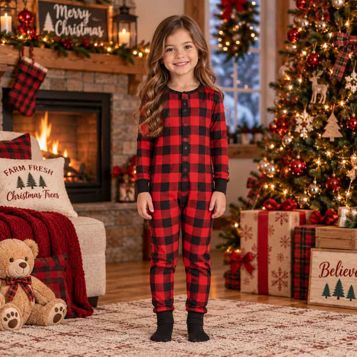 Plaid Moose Family Matching Christmas Pyjamas