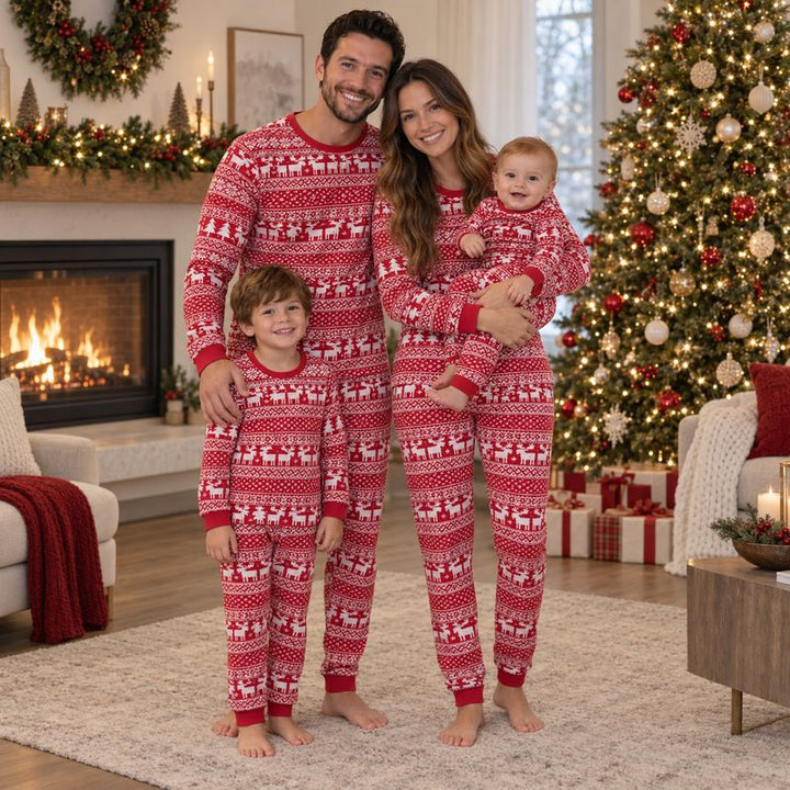 Red Moose Long Sleeve Family Matching Christmas Pajamas