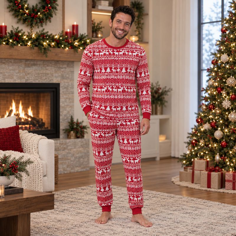 Red Moose Long Sleeve Family Matching Christmas Pajamas
