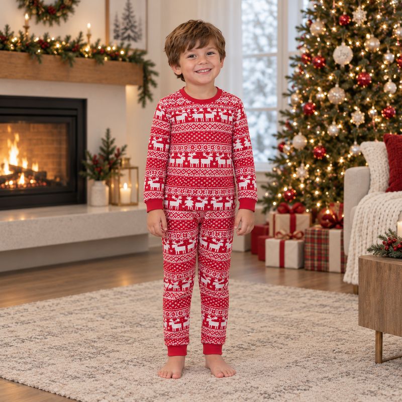 Red Moose Long Sleeve Family Matching Christmas Pajamas