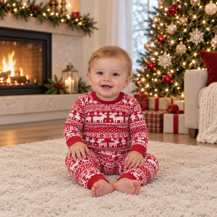 Red Moose Long Sleeve Family Matching Christmas Pajamas