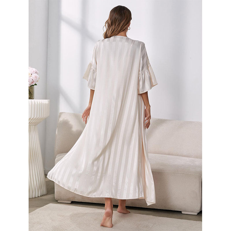 Satin Nightgown With Shrug