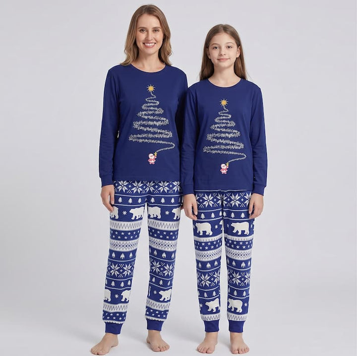 Sparkling Christmas Tree Family Matching Christmas Pyjamas
