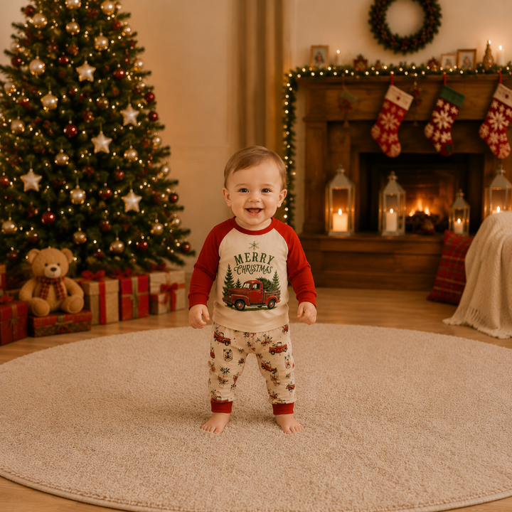 Vintage Christmas Truck Family Matching Pyjamas