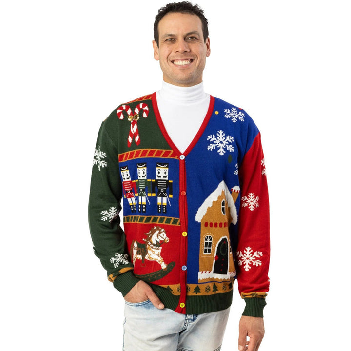 The Vintage Buttoned Christmas Ugly Sweater